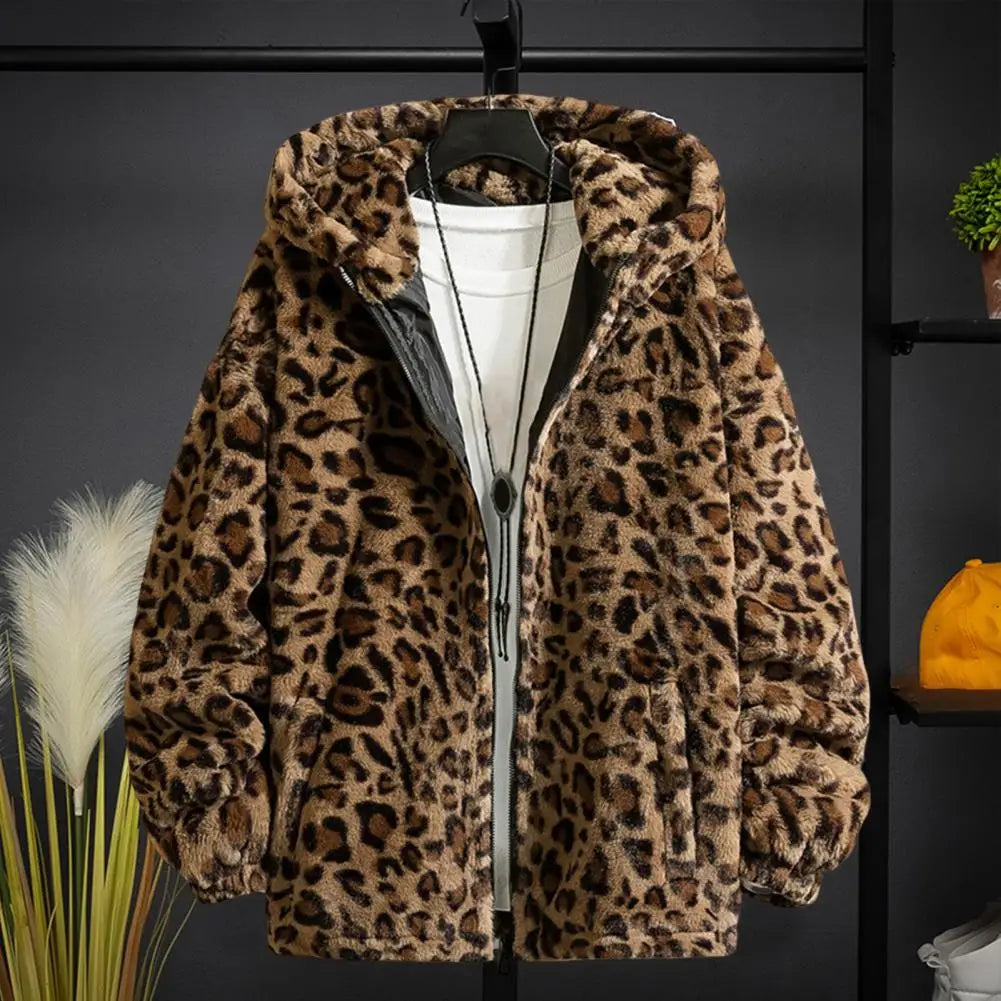 Skin-touching Chic Winter Men Thickened Fleece Jacket Coat
