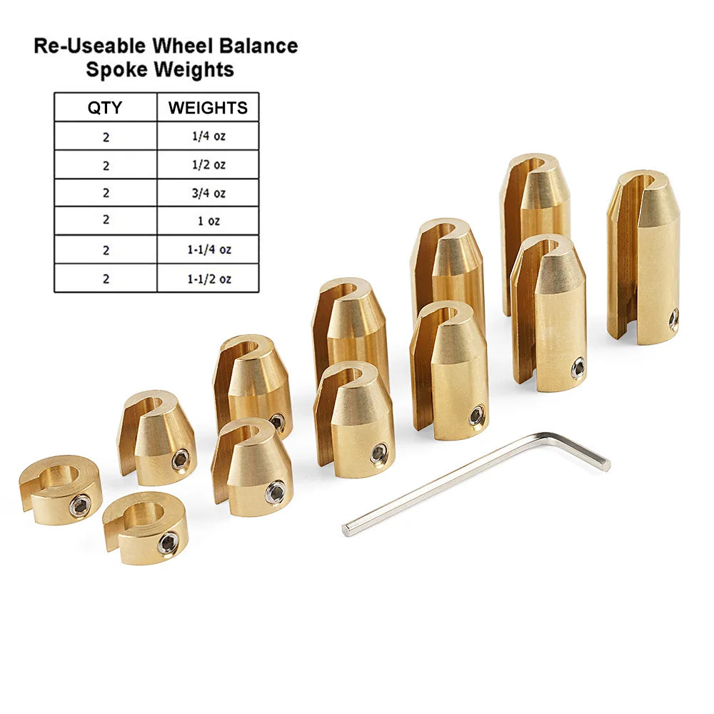 8/12/14 PCS Brass Spoke Weights for Motorcycles