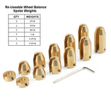 8/12/14 PCS Brass Spoke Weights for Motorcycles