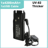 Baofeng UV-82 Battery 2800/3800/4200 mAh Enlarge for Walkie