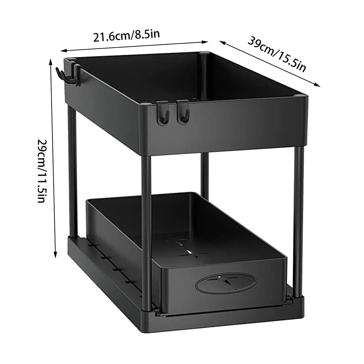 Kitchen Storage Organizer Supplies Under Sink Sliding Drawers