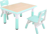 Kids Study Table and Chairs Set, Height Adjustable