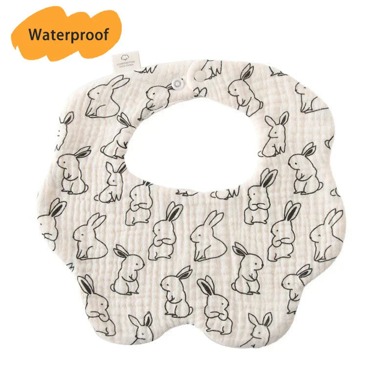 New Thickened 7 Layers Cotton Waterproof Baby Bibs