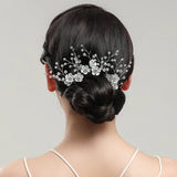 3pcs White Flower U Shaped Hairpin Pearl Elegant
