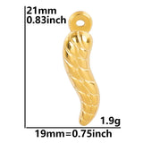 5pcs Stainless Steel Chili Charms Pendant For Jewelry