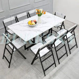 Table Folding Dining table Movable Table Set Dining