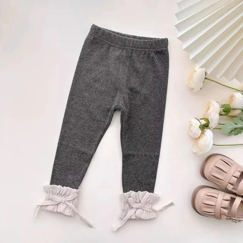 Autumn Girls Cotton Bottoms Pants 2023 New Korean