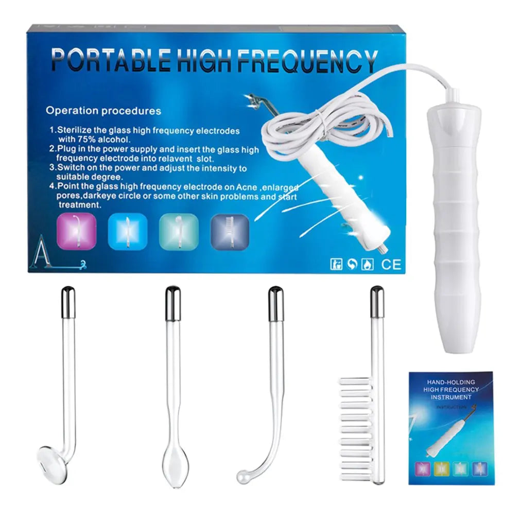 High Frequency Electrode Wand With 4 PCS Neon