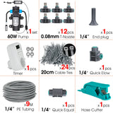 60W Self-Priming Pressurize Pump Mist Nozzle Watering System