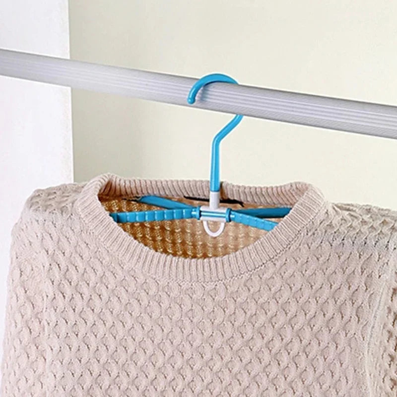 6Pcs/Set 8-Shaped Plastic Non-Slip Hanger Space Saving Clothes