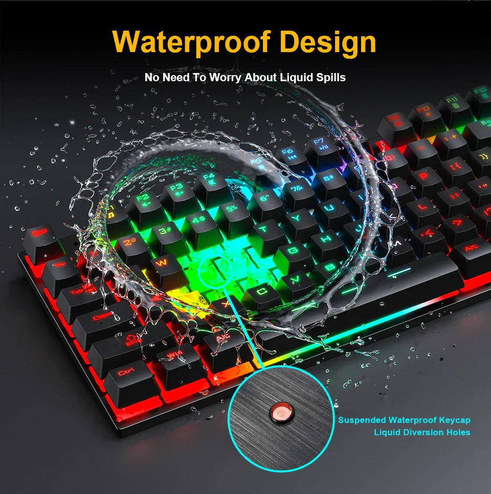 Gaming keyboard Gamer keyboard with backlight USB 104