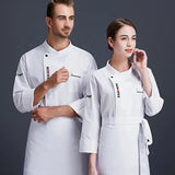 Chef Uniform Short Sleeve Restaurant Cook Coat Women