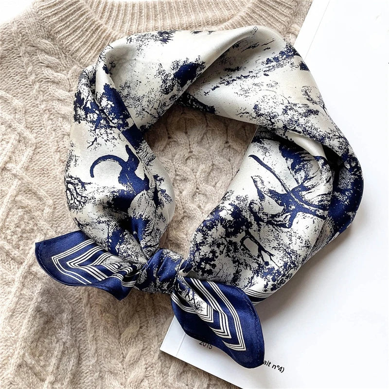 100 Real Silk Square Scarves Women Bandana High