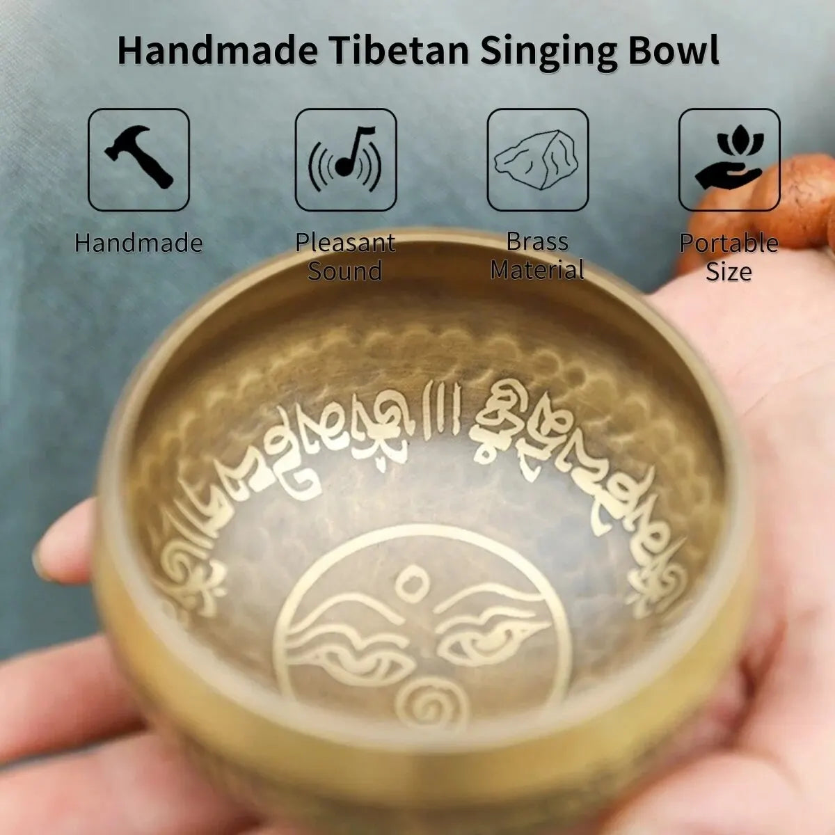 Miwayer Tibetan Singing Bowl Set Divine Eye Unique