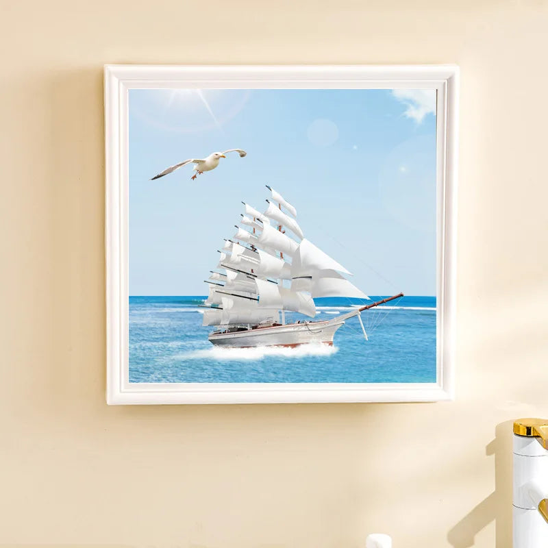 Bathroom Mural Storage Cabinets Bathroom Non Perforated Storage