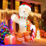 Christmas Inflatable Decoration Toy Built-in LED Lights Inflatable