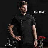 Men Women Chef Jacket Cooking Shirt Apparel Short