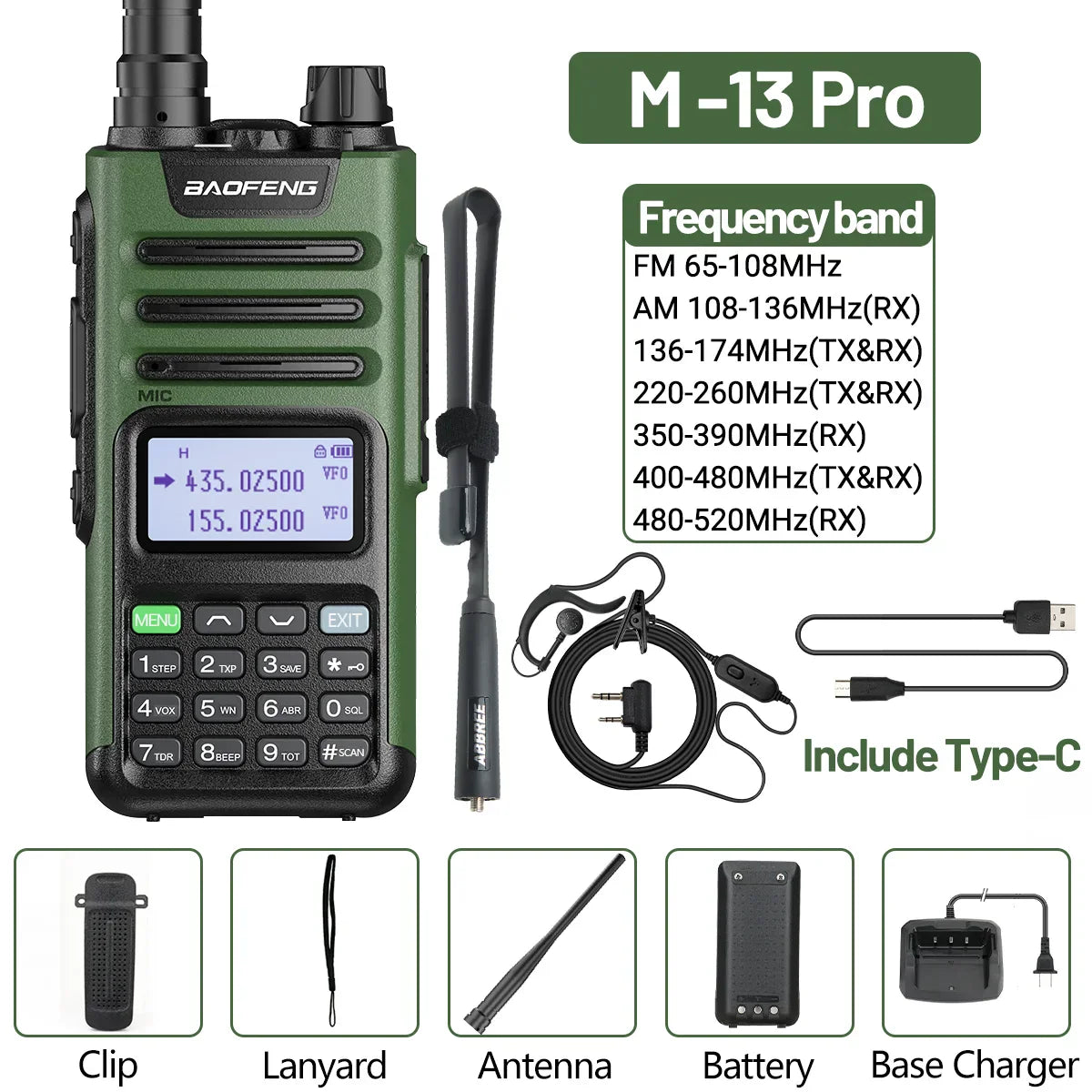 BaoFeng UV-13 PRO V2 V1 Walkie Talkie M-13