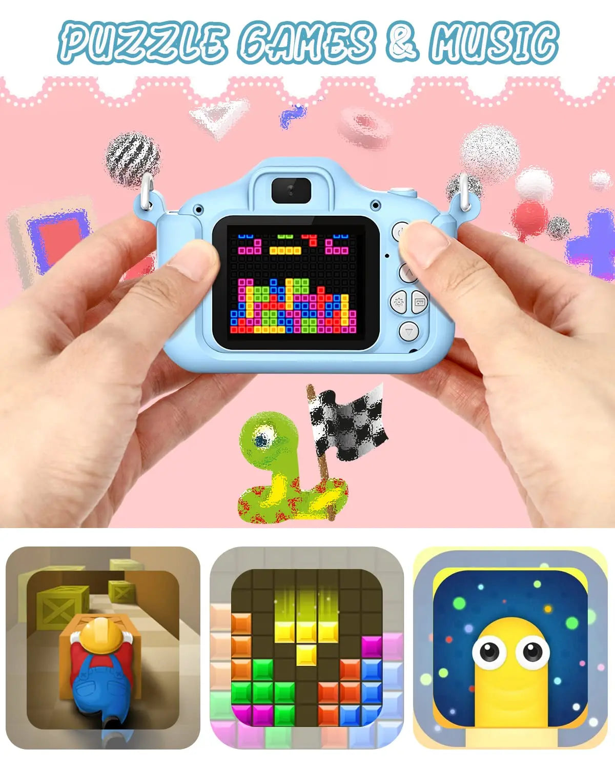 New Cartoon Kids Selfie Camera HD Kids Digital