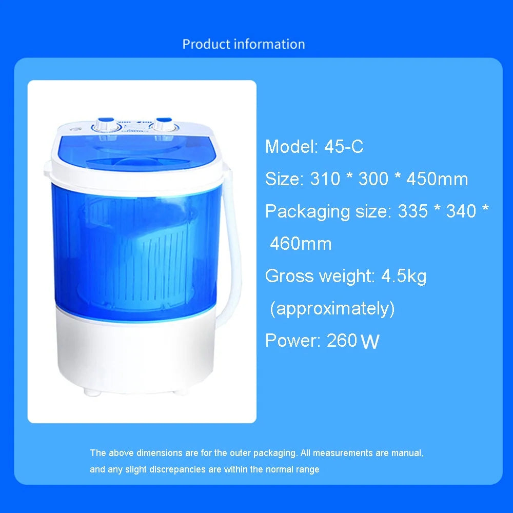 Large Portable Washing Machine with Dryer Bucket for