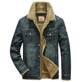 Winter Mens Denim Jacket High-quality Wool Thicked Thermal