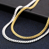 925 Sterling silver 18K gold 6MM chain bracelets