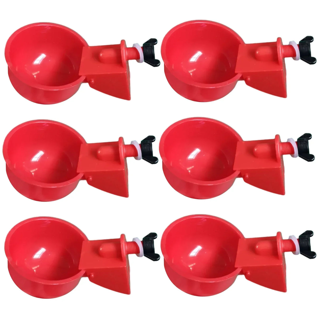 6Pcs Poultry Drinking Bowl Feeder Automatic Chicken Drinker