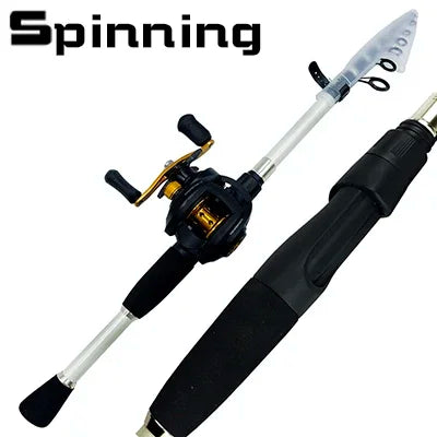 Ghotda Casting Fishing Rod Combo Telescopic Carbon Rod