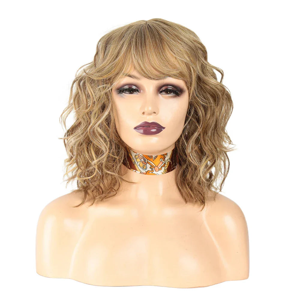 Amir Brown Wigs Synthetic Natural Wavy Wigs for