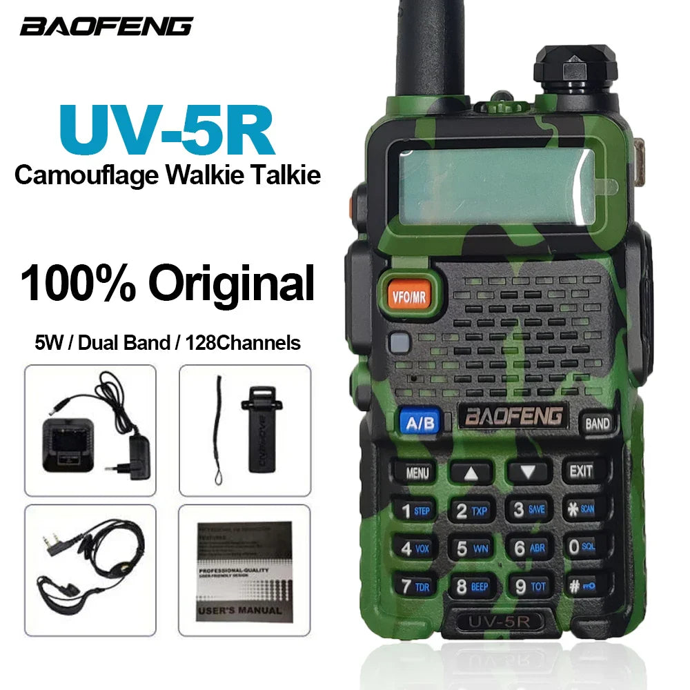 BAOFENG Original UV-5R Camouflage Walkie Talkie BF-UV5R Portable