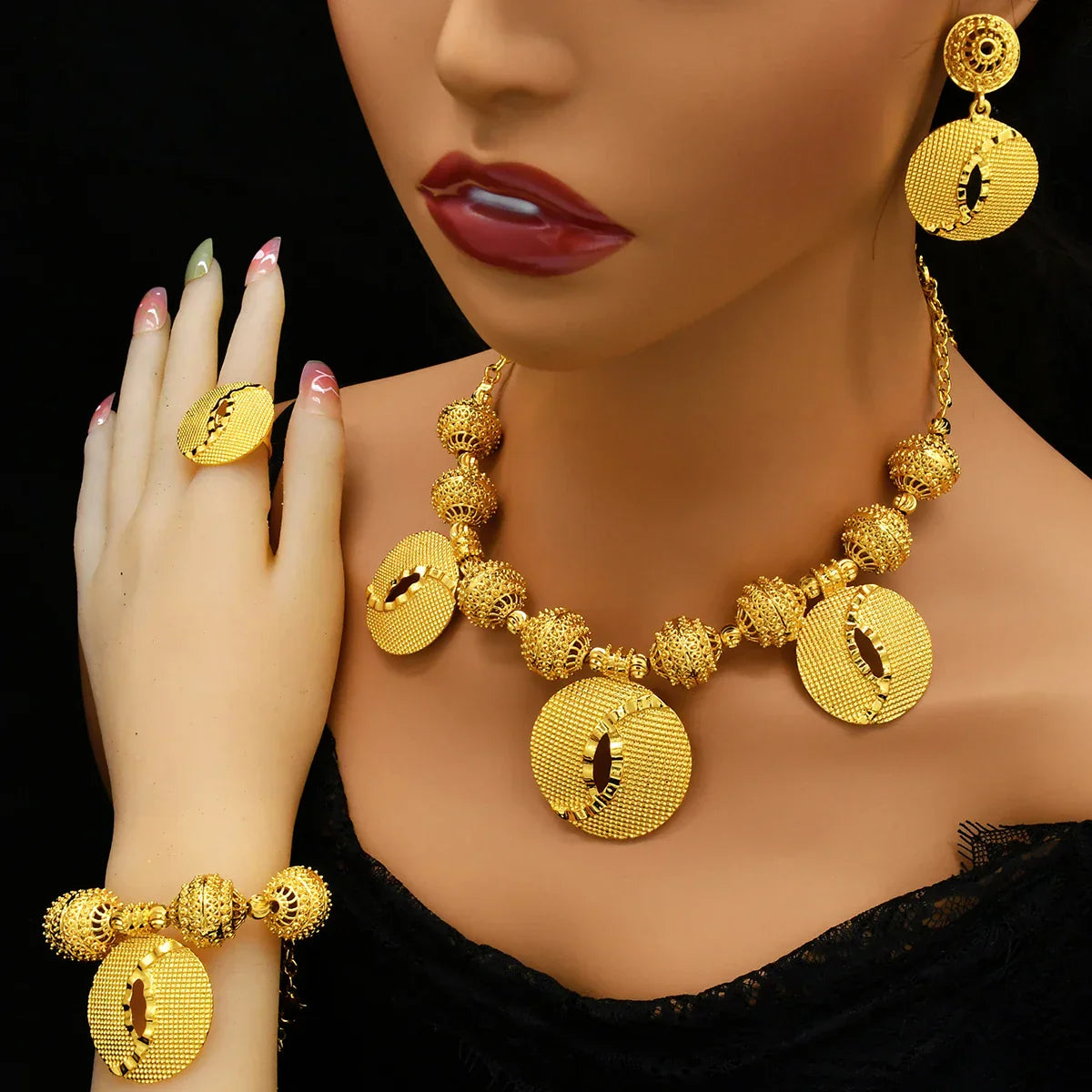 ANIID Africa Luxury Round Ball Jewelry Sets For