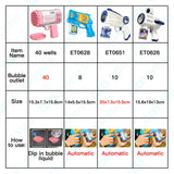 Children Bubble Gun Toy Astronaut Fully Automatic Bubble