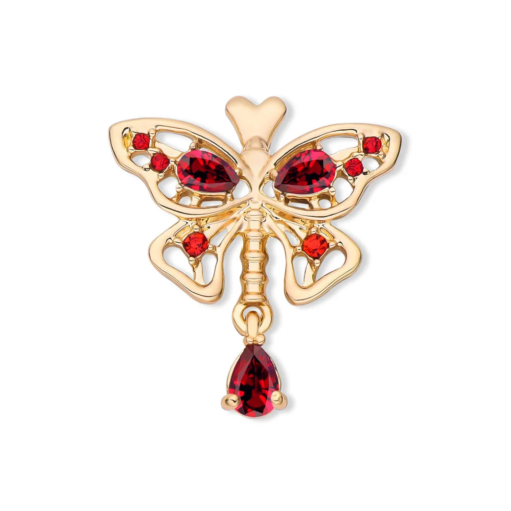 Thyroid Gland Butterfly Brooch Zircon Enamel Pin Endocrinology