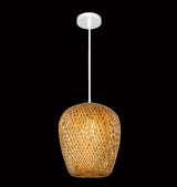 Bamboo Pendant Lamp Hand Knitted Chinese Style Weaving