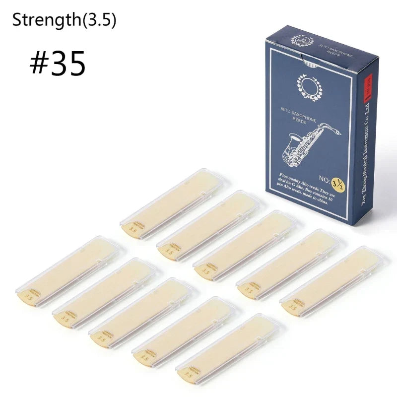 10Pcs Eb Alto Sax Reeds Hardness Strength 1.0