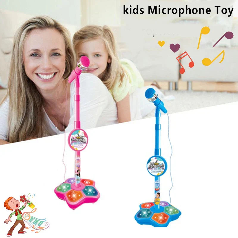 Kids Microphone with Stand Karaoke Song Machine Music