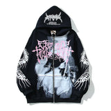 Kanye West Vintage Zip Up Hoodie Dinosaur Bone