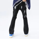 2023 Cyber Y2K Fashion Washed Blue Baggy Flared