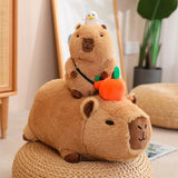 Capybara Plush Toy Simulation Capibara with Fruits Fluffy