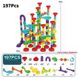 50/197Pcs Children Diy Game Marble Run Race Track