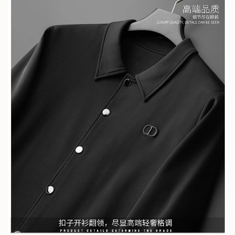 High-end custom vertical stretch silky anti-wrinkle sports two-piece