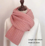 2022 Women Solid Cashmere Scarves Lady Winter Thicken