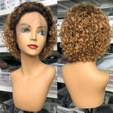 Pixie Cut Wig Short Bob Curly Human Hair