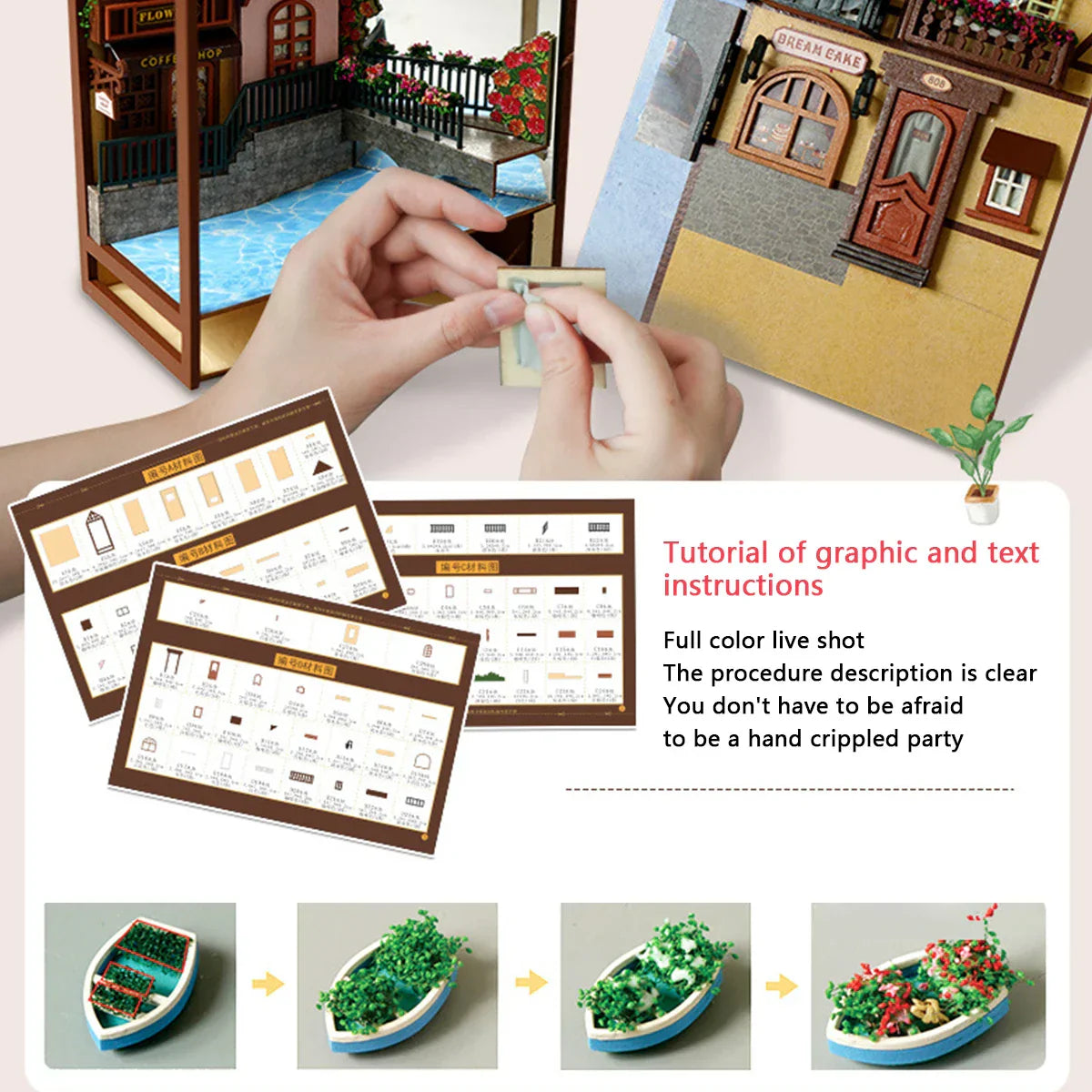 DIY book corner set 3D wooden puzzle furniture