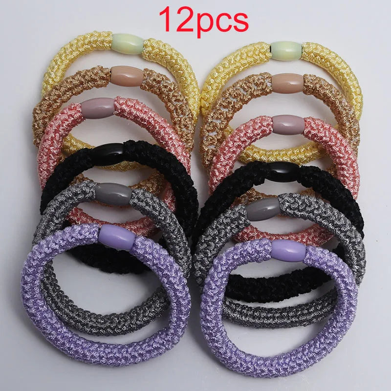 10Pcs Korean Strong Women Hair Scrunchies Girls Elastic