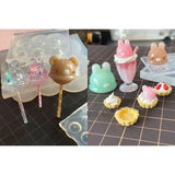 DIY Handcraft Egg Tart Lollipop Shaped Silicone Epoxy
