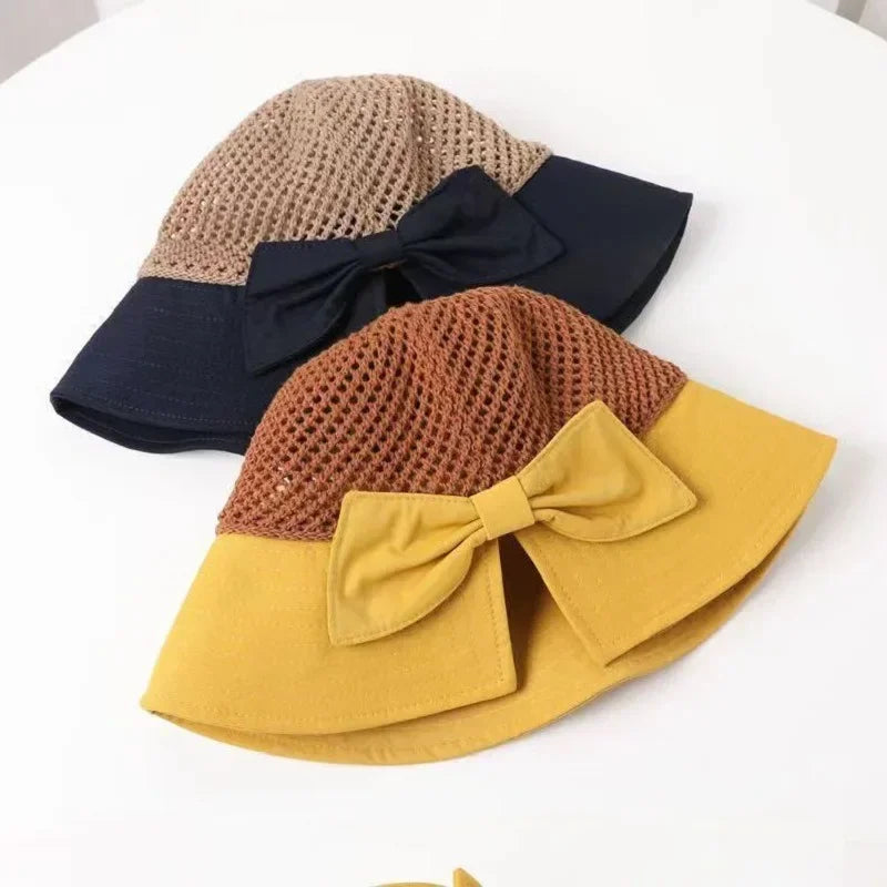 Foldable Wide Brim Floppy Girls Straw Hat Sun