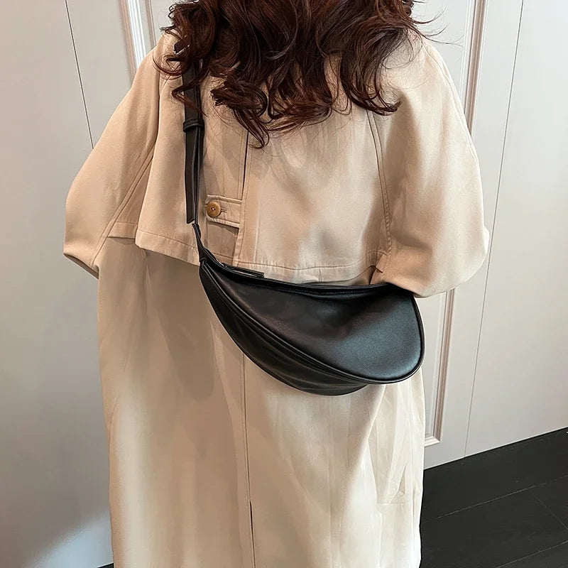Sewing Thread Shoulder Bags Zipper Women's Bags 2024