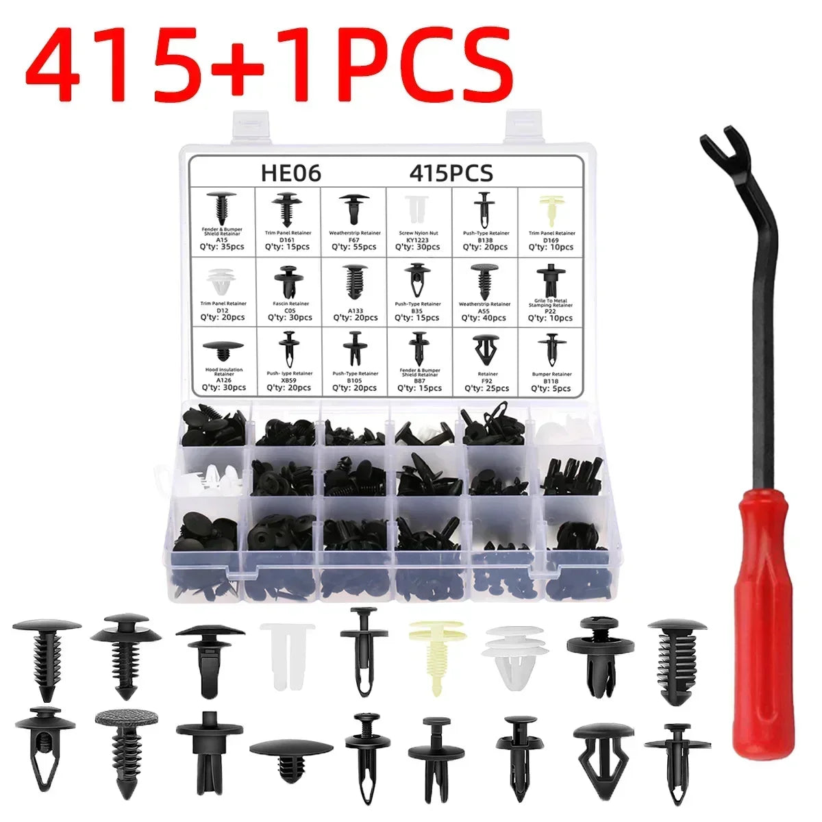 100/415/680PCS Car Fastener Clips Mixed Car Fasteners Door