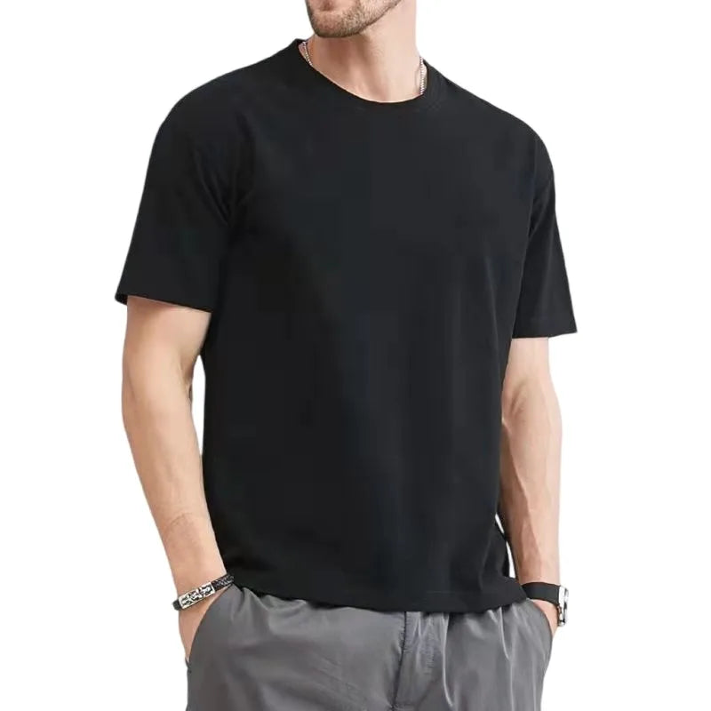 T Shirt For Men Summer Cotton Tops Solid